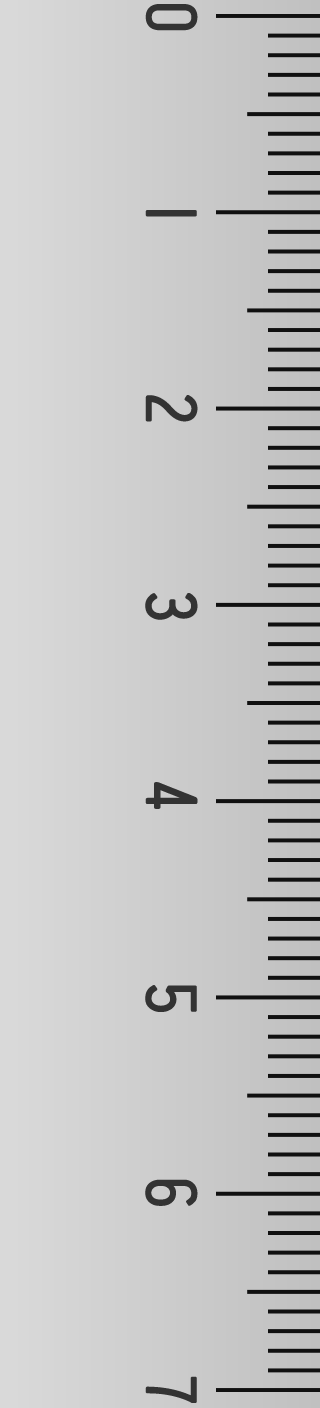 Χάρακας για iPhone5 / 5s / 5c - Πλήρης κλίμακα Συνδεδεμένοι Χάρακας (mm, cm)